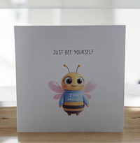 Bee Yourself Blank Greeting Card ( Featuring Buzzly )
