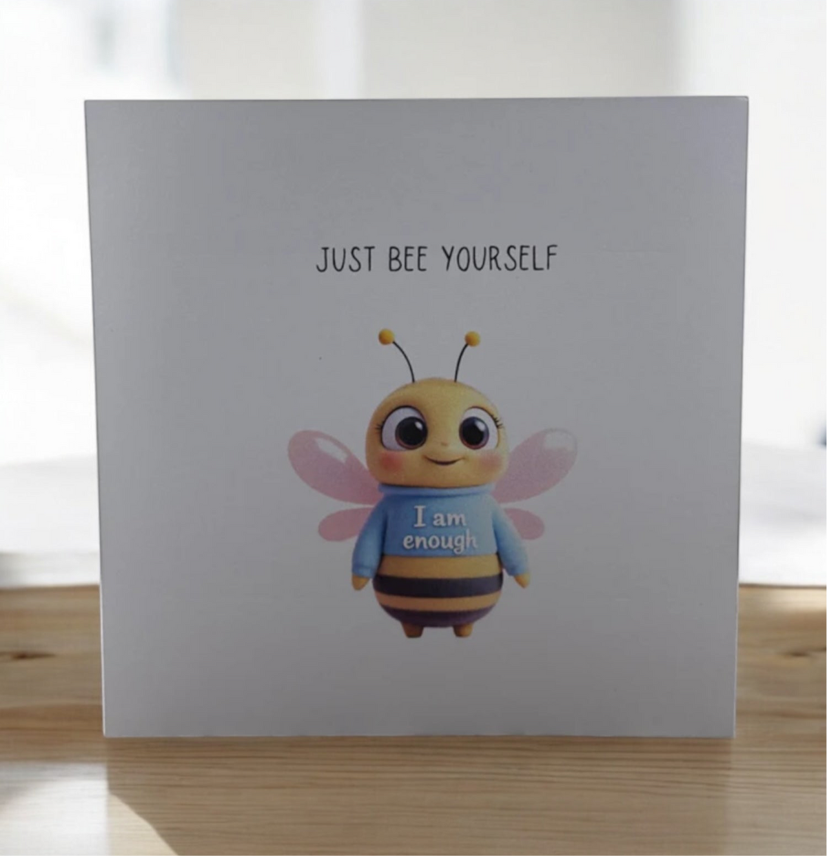 Bee Yourself Blank Greeting Card ( Featuring Buzzly )