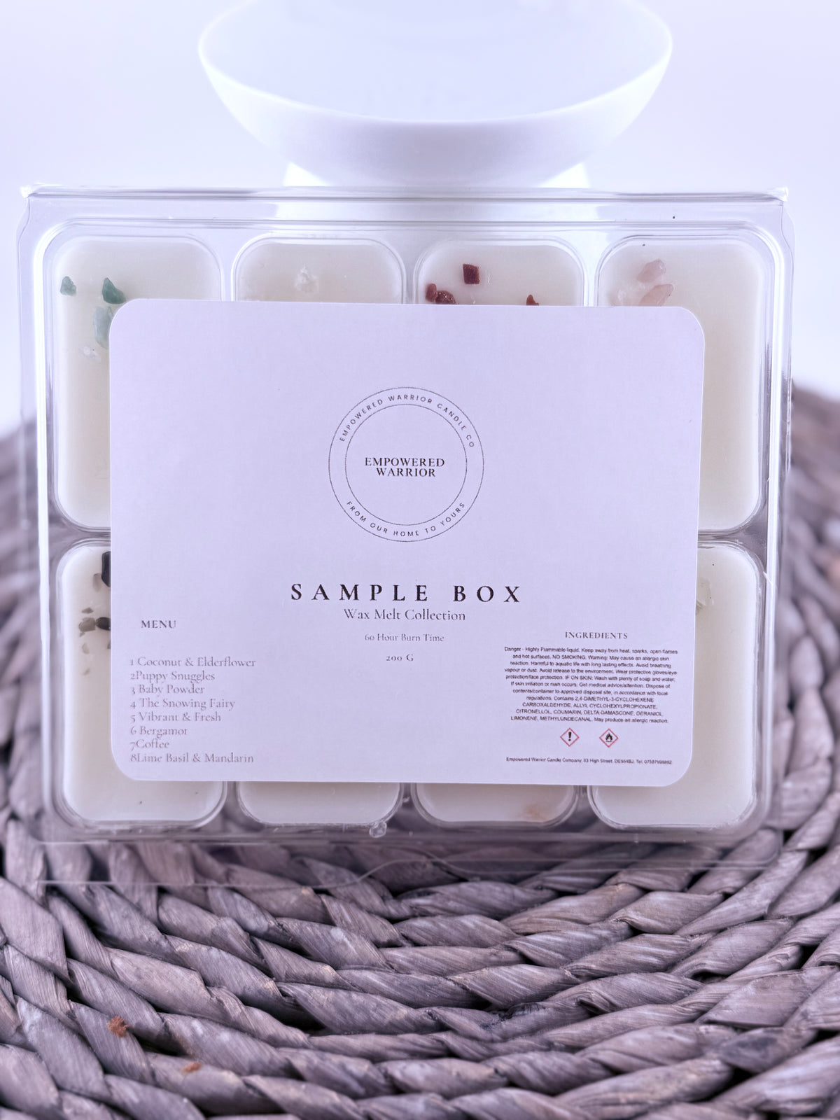 Sample Box starter kit , with ceramic burner & tea light