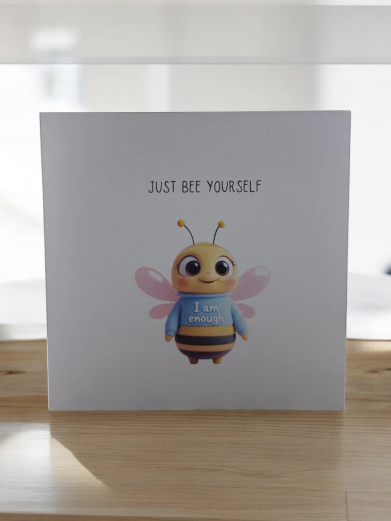 Bee Yourself Blank Greeting Card ( Featuring Buzzly )